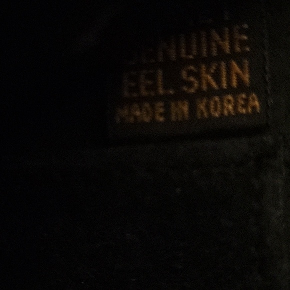 Comet genuine eel skin purse black gold - Picture 3 of 7